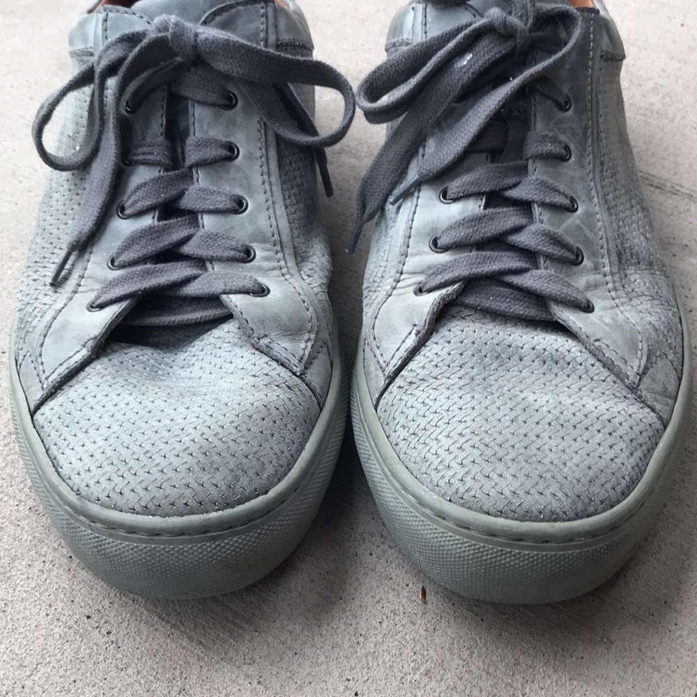 COPY - Aquatalia grey woven leather Sneakers Made In Italy Size 10. GUC - Picture 3 of 13